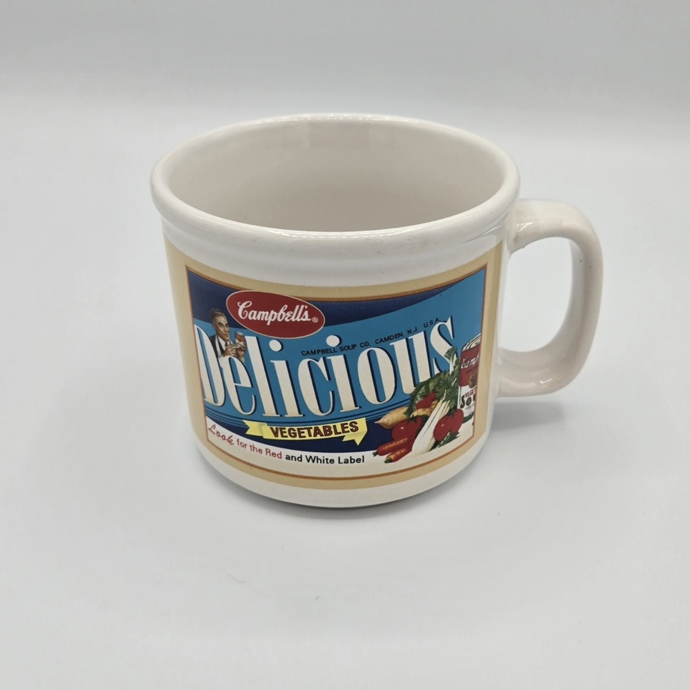 Campbell's Soup Wide‎ Coffee Mug Houston Harvest Gifts Vegetables Tomato 16 oz.